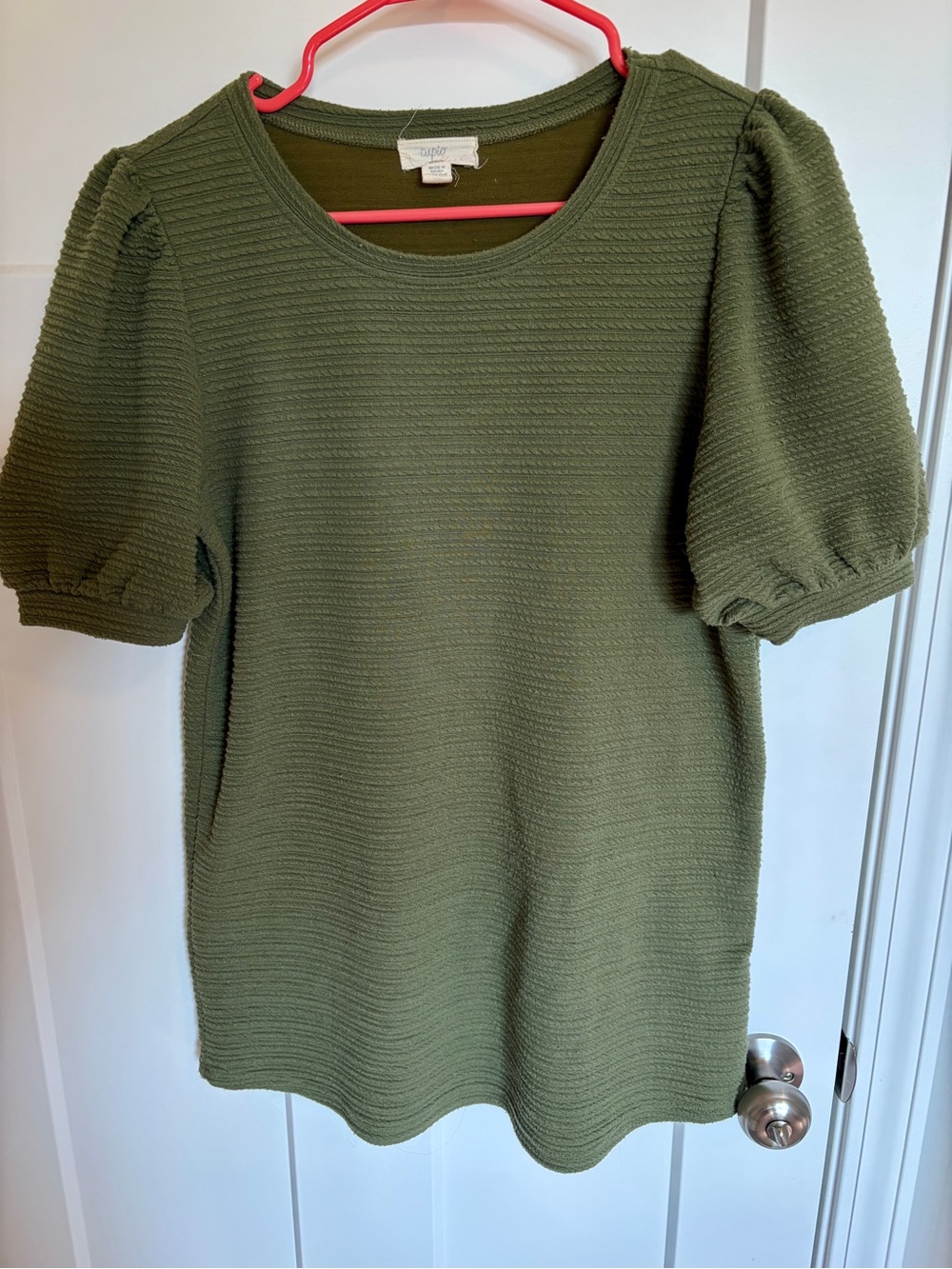 Cupio Women’s Olive Green Blouse Medium